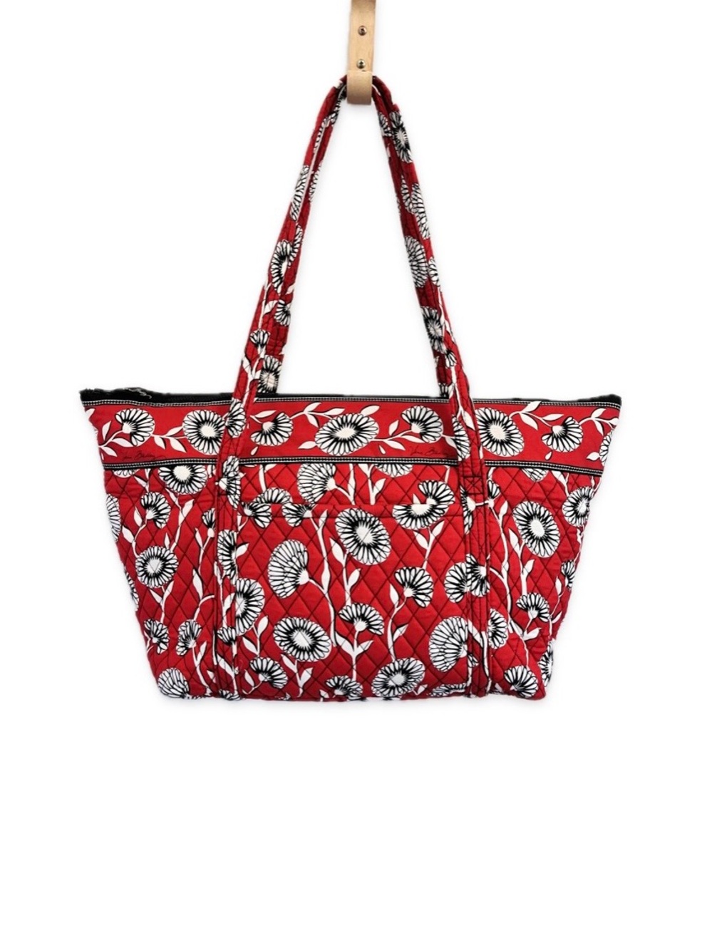 Vera Bradley Large Tote Deco Daisy Red Retired New Without Tags